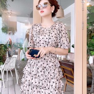 Váy Dáng A Xòe Nhẹ Trễ Vai Hoa Nhí Cực Xinh  Shop Nhà Dương